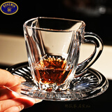 BOHEMIA捷克BOHEMIA进口水晶玻璃卡布奇诺热饮咖啡杯花茶杯热饮杯碟套装 捷克海王星咖啡杯+碟
