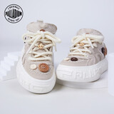 帕拉丁（PALLADIUM）扣子鞋运动休闲鞋情侣款低帮帆布鞋女鞋男鞋子 斑鸠灰/白-甜柴色 36