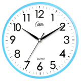 康巴丝（COMPAS）挂钟 创意简约钟表客厅石英钟表挂墙卧室时钟 c2855 蓝色