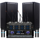 舒乐迪（shuledi）会议室音响套装会议音箱酒店商铺学校舞蹈教学培训演说演出背景音乐壁挂落地两用可上门安装 十英寸音箱2只套装+8话筒(用于150平方内包安装