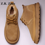 Z.R.Zoro品牌雪地靴男2025秋冬季新款皮毛一体加绒保暖棉鞋男厚底休闲男鞋 新栗色（现货） 41