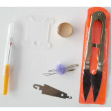 十字绣专用刺绣工具包拆线器 穿线器  剪刀 顶针 绕线板 水溶笔 工具包1