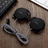 力族 Type-C耳机挂耳式扁口有线耳麦适用于华为OPPO小米vivo 黑色