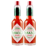 辣椒仔（Tabasco）美国进口塔巴斯科辣椒酱 必胜客低脂肪沙拉意面辣椒汁调味汁西餐0 2瓶装