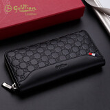 金利来手拿包男士钱包长款真皮拉链手包头层牛皮腋下包情人节礼物送男友