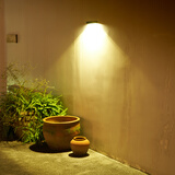 锐易太阳能户外庭院灯家用花园别墅阳台人体感应室外门牌大门照明壁灯 升级一体式-暖光