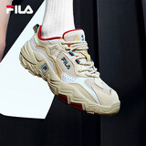 FILA 斐乐官方老爹鞋男女情侣鞋减震跑步鞋运动鞋掠夺者 2 【女款】米色/雨雾灰-AN 37.5