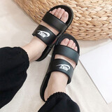 耐克（NIKE）拖鞋男女士情侣新款双绑带透气休闲一字拖沙滩运动拖鞋 DC0496-001/双绑带黑色 42