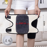 梦宽粘扣护膝保暖老寒腿防寒加绒男女士膝盖关节套加厚秋冬季骑行护腿 魔术贴三层整圈绒+毛 均码