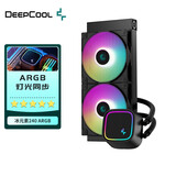 九州风神（DEEPCOOL） 冰堡垒 冰元素cpu水冷散热器  一体式水冷360 支持13代 AM5 冰元素240 黑【ARGB幻彩风扇】
