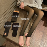 浪莎（LangSha）打底裤冬季10000D保暖打底裤不易起球连体裤秋冬打底裤 打底裤袜 75克黑透肤不加绒踩脚 1条 均码 【适合80-125斤】