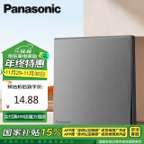 松下（Panasonic）悦畔系列86型一位单控一开单控开关(10AX)（淡墨灰）WMWX501MBH