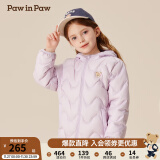 PawinPaw【三防】卡通小熊童装2024年秋冬新款男女童保暖羽绒服舒适防风 Purple紫色/75 110cm 充绒量46.8g