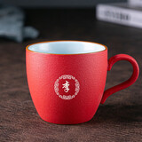 古德窑  私人定制陶瓷茶杯品茗杯主人单杯刻字生肖小茶盏功夫茶具 拍下备注姓氏-墨《红》杯小号）