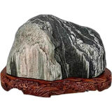 正宗天然原石平安石敢当靠山石转运石室内外摆放镇宅补角路冲奇石 原石25-27厘米【送底座】