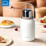 乐扣乐扣（LOCK&LOCK）大容量保温杯女士分享带盖水杯壶户外双饮杯高颜值 象牙白 1000ml
