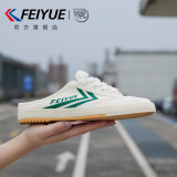 飞跃（Feiyue）帆布鞋女鞋男鞋春季半拖鞋子女无后跟懒人鞋情侣款透气休闲白鞋小 米绿 36