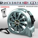 镂空不锈钢卷尺5米3米防水防锈钢鲁班卷尺防锈高精度耐磨盒尺米尺 5米19毫米宽-银色 外壳ABS塑料+表面电镀+高耐磨尺带+不锈钢尺簧