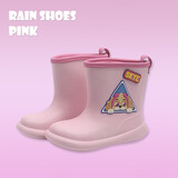 汪汪队儿童雨鞋女童小学生防滑胶鞋中筒小孩水鞋幼儿宝宝雨靴 PW2256-03粉色 200码/内长20cm