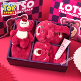 迪士尼（Disney）正版草莓熊女冬围巾毛绒玩具手套耳罩保暖送女友闺蜜礼盒装 草莓熊四件套(手套围巾耳罩护手 现货秒发