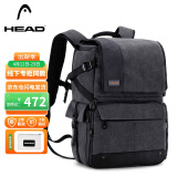 海德（HEAD） 双肩包大容量背包15.6英寸电脑包防泼水摄影包 独立抽屉仓 黑色