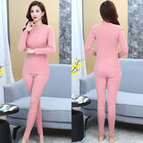 娉诗曼德绒保暖内衣套装中年女士秋冬加绒秋衣秋裤妈妈装修身气质两件套