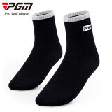 PGM 高尔夫袜子 男士袜子 棉质运动中筒袜 四季可穿 高弹透气 黑色