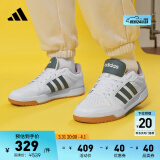 adidas ENTRAP休闲运动板鞋小白鞋少年感复古篮球鞋男子阿迪达斯 白/蓝绿 39(240mm)