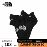 北面（The North Face）袜子中性款舒适透气三双装运动袜春季上新|7WJ2 KX8/黑色 L