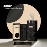 LAMY德国lamy宝珠笔 凌美商务签字笔中性笔礼盒装刻字 lamy-磨砂黑-天地盖礼盒 送皮套