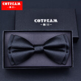 高川新郎结婚领结男士伴郎蝴蝶结正装商务韩版礼服 Bow tie 英伦黑色