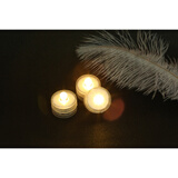 文枝小灯迷你纽扣发光电子灯led迷你小灯防水蜡烛万圣节南瓜灯芯材料 暖白 2个（带2个电池）