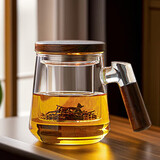 忆壶茶茶杯个人专用泡茶水分离办公室玻璃水杯喝绿茶男茶道杯滤茶器