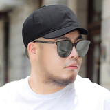 慕瑾繁饰 大头围帽子短檐短沿大码鸭舌帽男大号大脸头大加大棒球帽胖子 黑色短沿 XL 加大码(59-65CM)