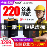 阵风（Zhen Feng）电动车锂电池大容量外卖电瓶新国标三元锂磷酸铁锂电动摩托车专用 SK 48V80Ah+GPS +8A充