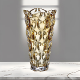 BOHEMIA捷克进口BOHEMIA原装水晶玻璃花瓶家居时尚简约插花花器摆件 桑巴琥珀色（假一罚十）