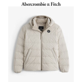 ABERCROMBIE & FITCH【李现同款】男装24冬季款抗风羽绒服黑色夹克外套KI132-4149 米白色 S (175/92A)