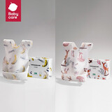 babycare婴儿口水巾纯棉纱布三角巾围嘴围兜一次性柔软小方巾防水便携饭兜 洛尔卡香蕉+斯纳德小鹿【40片】