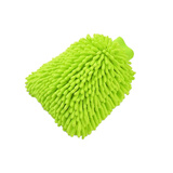 小亿洗车手套雪尼尔珊瑚虫毛绒加厚汽车抹布双面擦车手套洗车清洁工具 雪尼尔洗车手套（荧光绿）单只