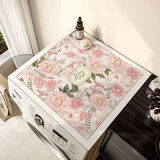 美飞滚筒洗衣机盖垫洗衣机罩套吸水防滑速干冰箱防尘罩软硅藻泥万能垫 花野粉 60*60CM加厚硅藻泥