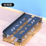 台式电脑主机托架可调节可移动机箱底座支架带插排置物架子带轮 冷轧钢加厚伸缩 50*26*7cm