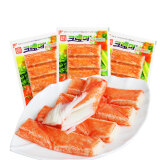 可莱美 韩国进口  蟹肉棒即食蟹柳低脂蟹肉蟹棒蟹味棒寿司食材 低脂即食蟹棒90g*3