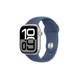 【99成新】AppleWatchSeries10GPS款42毫米银色铝金属表壳丹宁色运动型表带S/MMX1J3CH/B