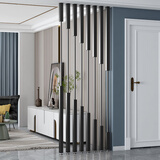 吉梵棠创意屏风隔断客厅简约网红格栅玄关立柱墙免打孔屏风隔断墙遮挡36 B款8根高200-250cm碳钢(备注高度