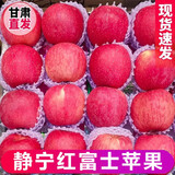 绿美鲜城甘肃静宁红富士苹果冰糖心时令脆甜平安苹果当季新鲜水果生鲜礼盒 果径70-75mm（推荐）带箱10斤
