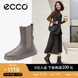 爱步（ECCO）靴子女 冬季中筒靴简约平跟切尔西靴 新潮216223 灰褐色21622302674 36