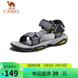 骆驼（CAMEL）  户外沙滩潮流平底休闲男士凉鞋子 A822162412 灰色 40