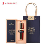 Montagut梦特娇钢笔礼遇美工笔弯头笔成人商务办公学生书写练字用硬笔艺术手绘书法笔礼盒装免费刻字 丽雅黑+丽雅红（情侣对笔精装礼盒） 直尖钢笔0.5mm+弯尖美工0.8mm