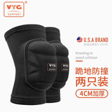 VTG SUPPORT美国VTG排球护膝男女舞蹈防撞跪地专业加厚学生滑雪保暖运动护膝 26802百搭黑两只装【推荐】 M（膝围：34-39cm）
