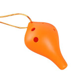 哈曼顿 HAMDUN 陶笛6孔AC树脂橙色款 塑料吹奏乐器中音C调初学入门教学乐器塑胶胶木学校专用笛子